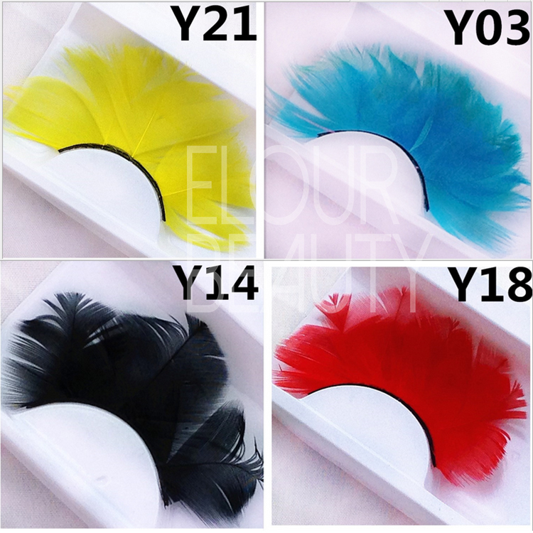 Beauty colored eyelashes in blue,pink,red,green ES64